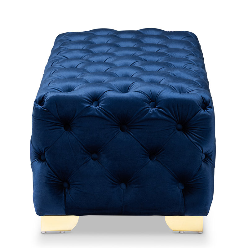 Rectangular Chesterfield tufted bench with luxury finish