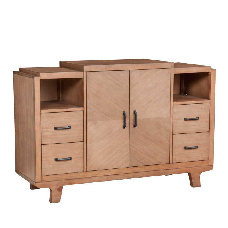 Scandinavian teak wood console cabinet for modern home