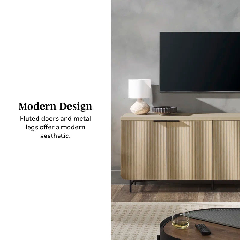 Modern entryway storage cabinet in natural oak finish