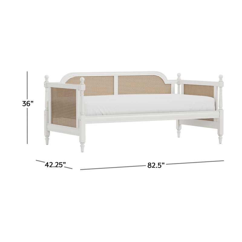 Natural cane teak wood sofa daybed