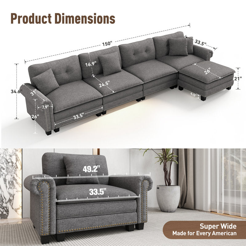Premium handcrafted teak wood sectional furniture