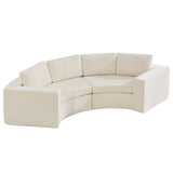 Luxury 3-seater teak wood sofa for living room