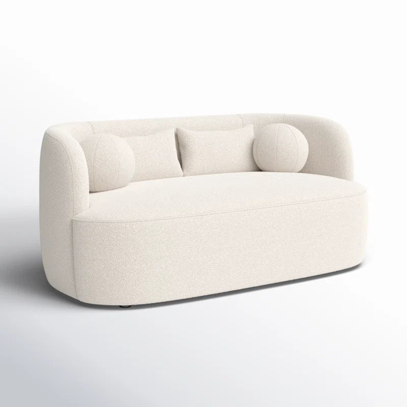 small modern loveseat cream color

