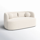 small modern loveseat cream color
