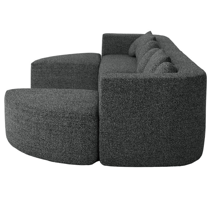 Luxury contemporary lounge sofa with rounded edges