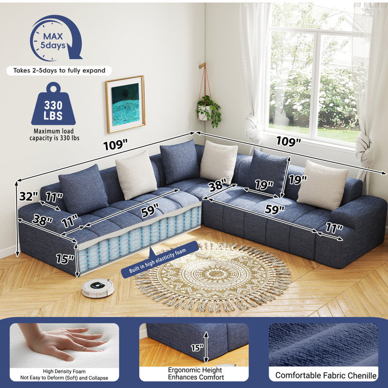 Luxury contemporary sectional sofa for living room