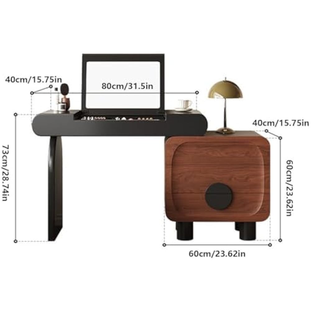 modern hallway table with hidden cabinet storage