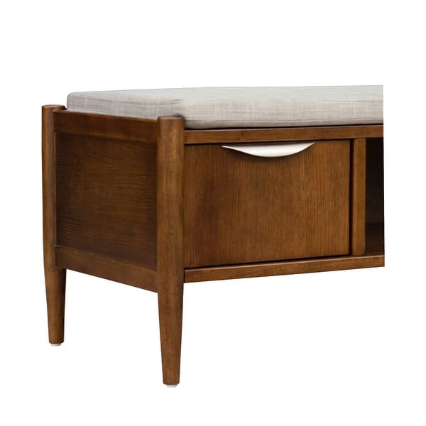 Premium teak wood shoe rack bench with storage