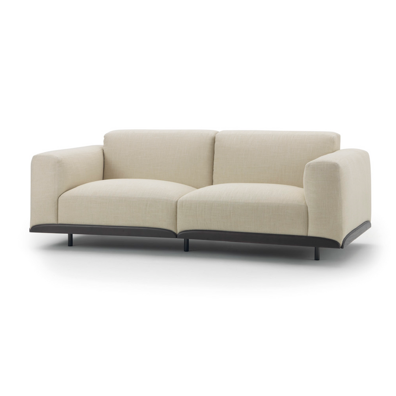 Scandinavian style beige fabric sofa