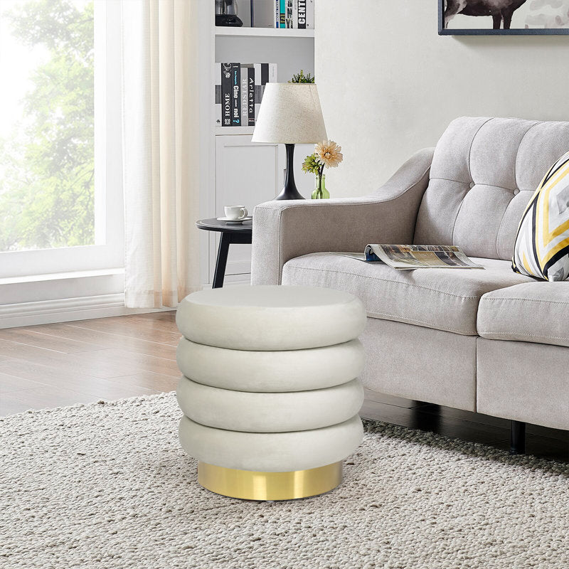 Luxury upholstered teak wood coffee table