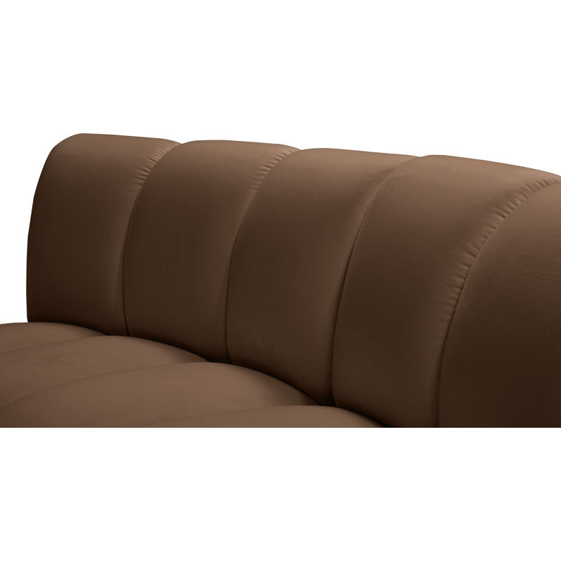 Large teak wood sectional sofa for contemporary homes