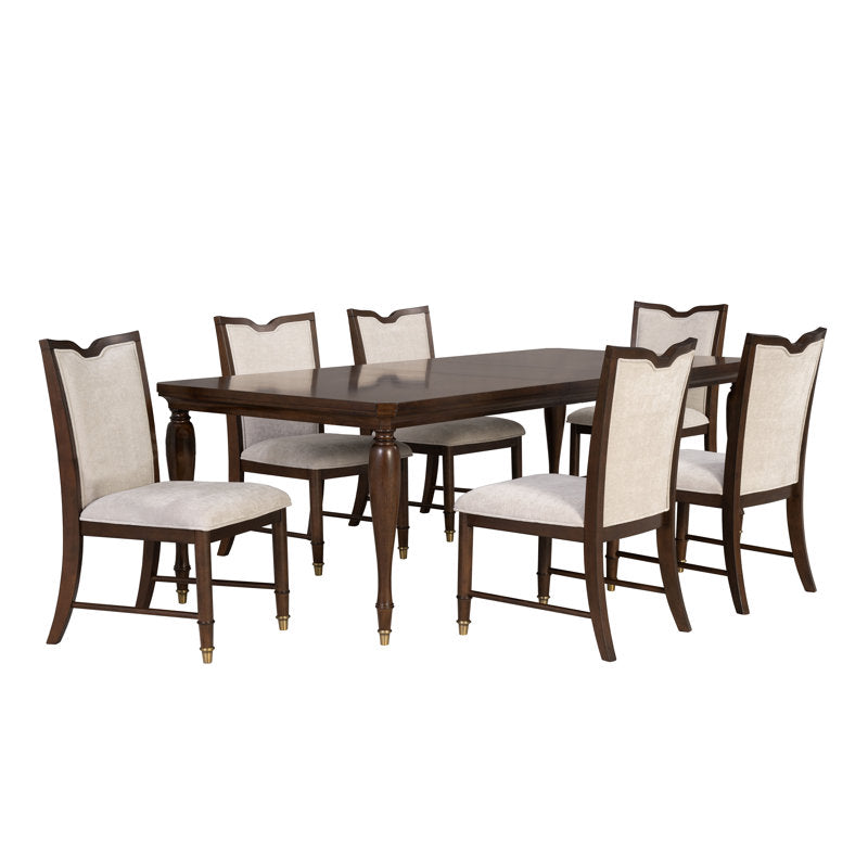 Solid teak wood dining table set for modern luxury homes