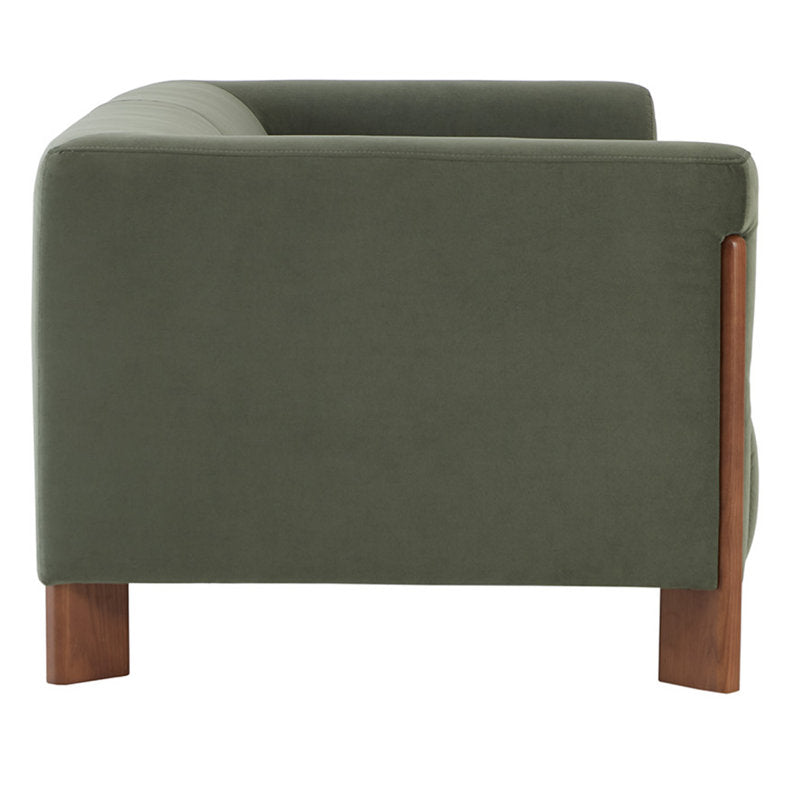 Sky Rise Decor modern green velvet sofa
