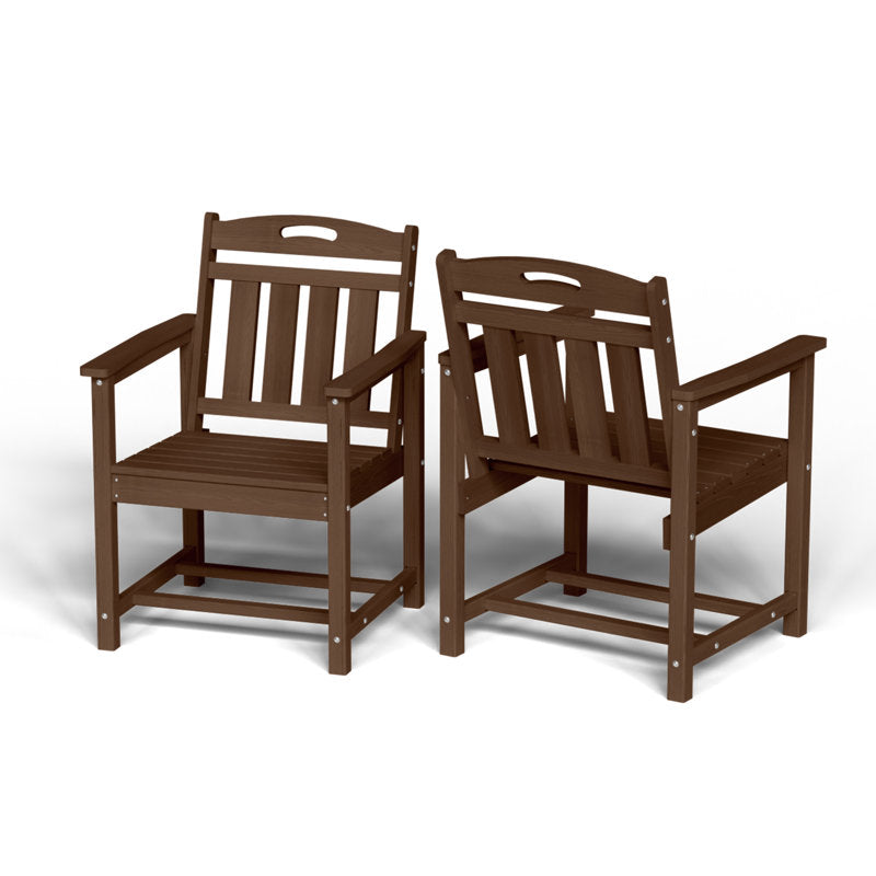 Wooden patio chair made from teak wood