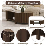 Contemporary fluted coffee table for elegant living room décor