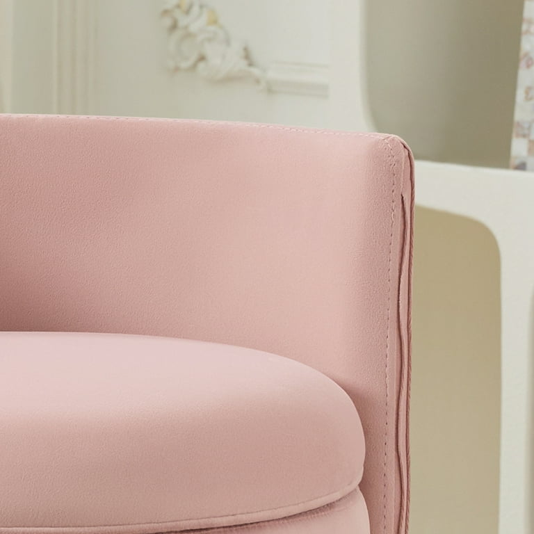 Luxury pink vanity swivel seat