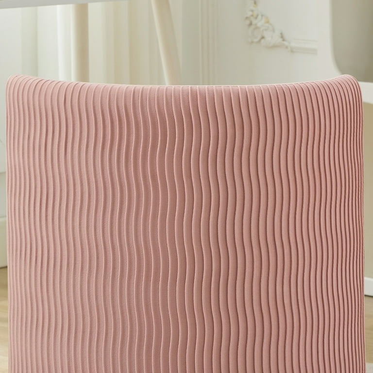 Compact pink swivel chair