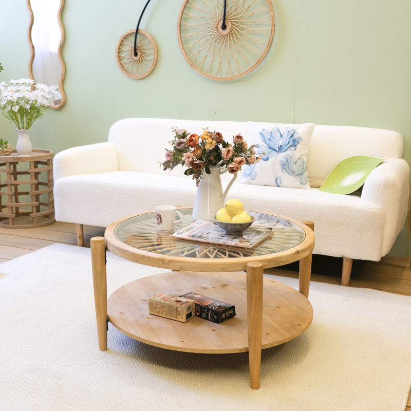 Scandinavian style teak wood coffee table