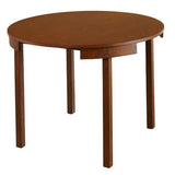 Wooden dining set with cushioned seating chairs