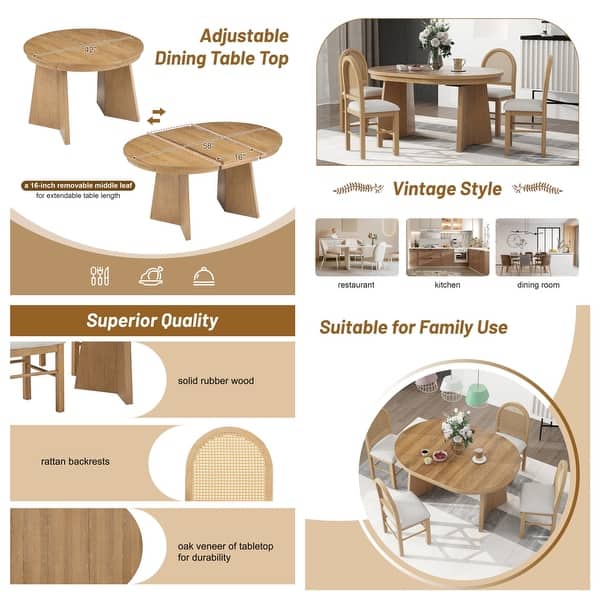Handcrafted teak wood dining table