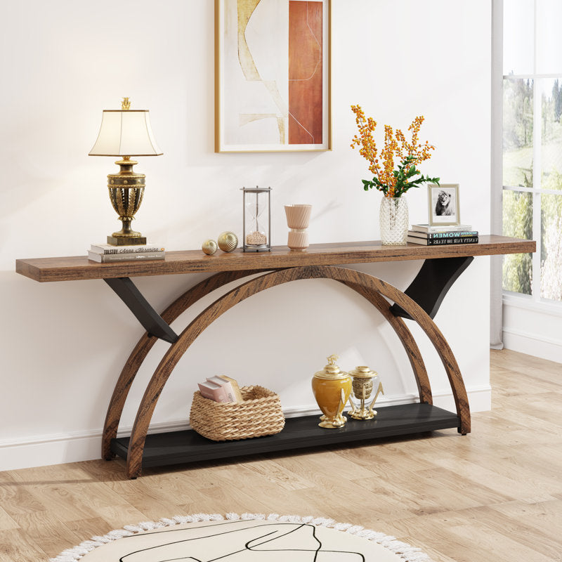 Luxury teak wood hallway table for home décor