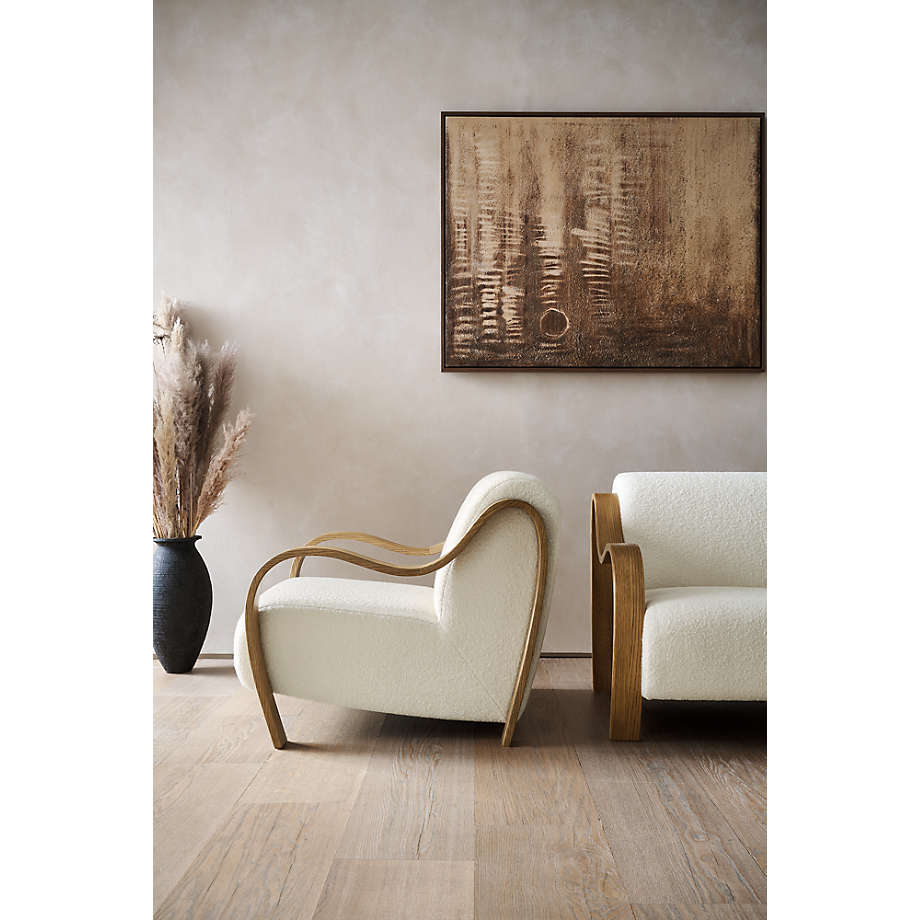 Contemporary solid teak wood accent chair
