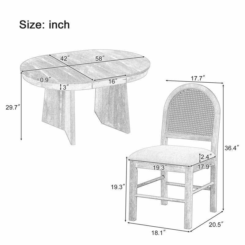 Stylish teak wood dining table set for apartment décor