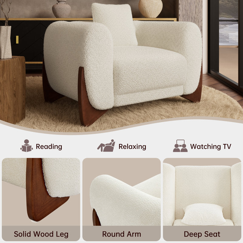 Modern cream sofa set for living room