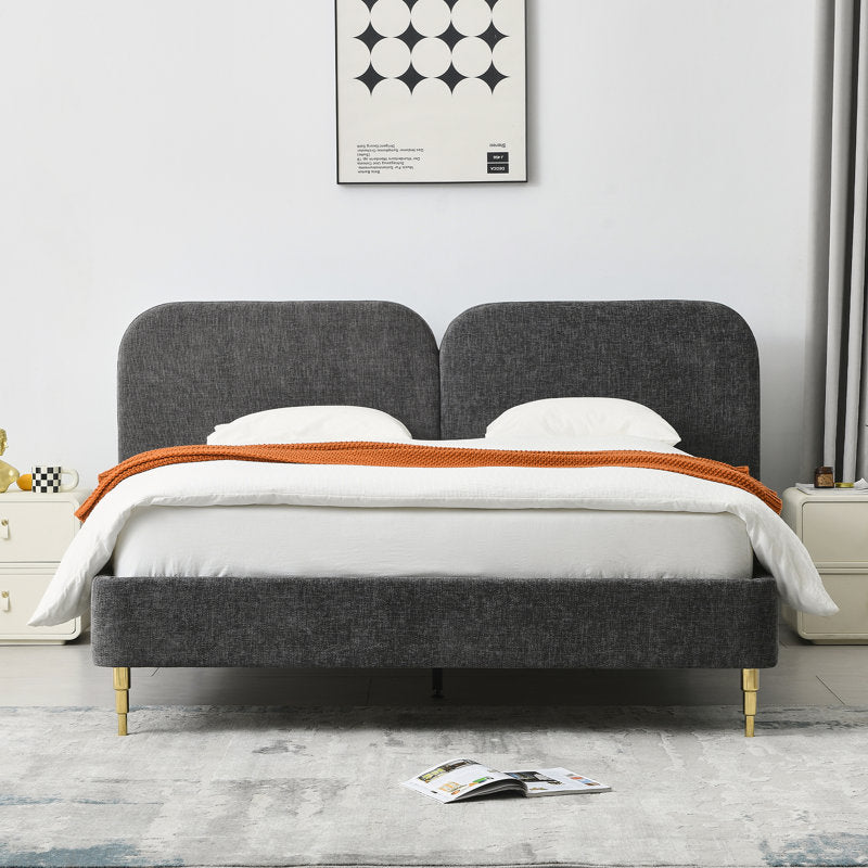 Elegant bedroom furniture teak wood bed