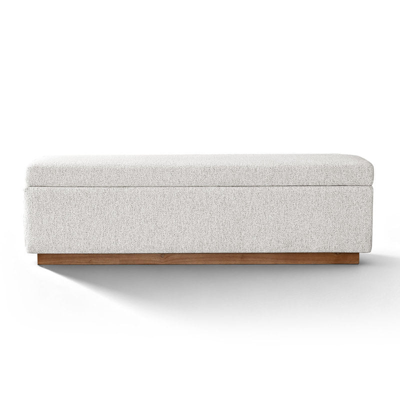 modern upholstered bench with storage