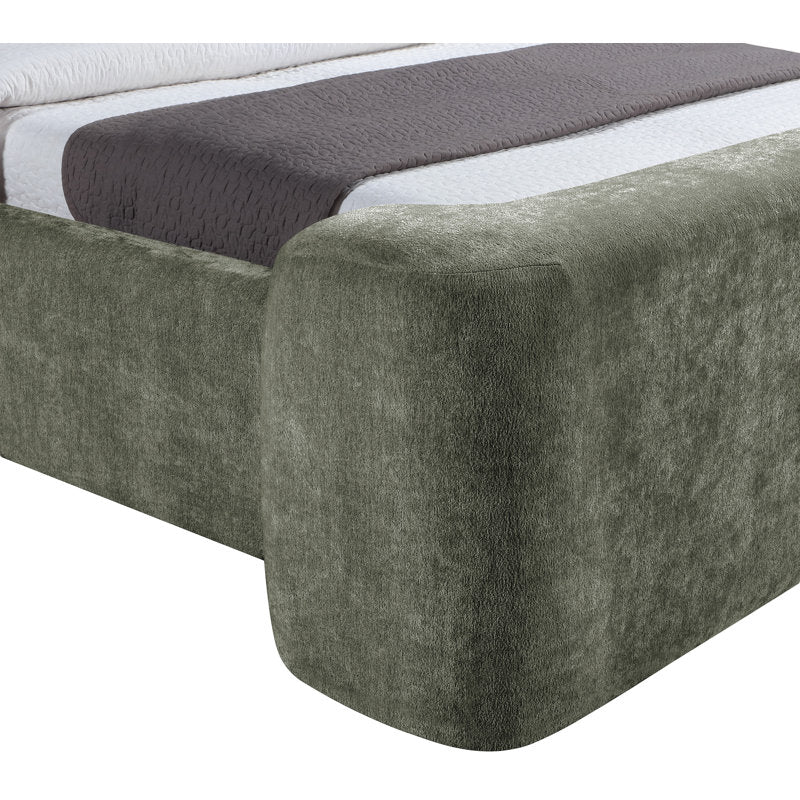 Premium teak wood upholstered bed