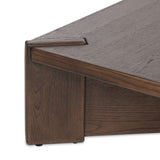 Contemporary wooden coffee table handcrafted from teak wood