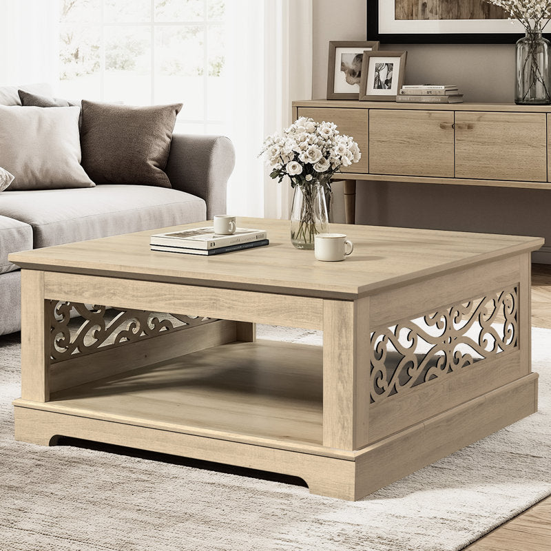 Luxury teak wood center table for home interiors