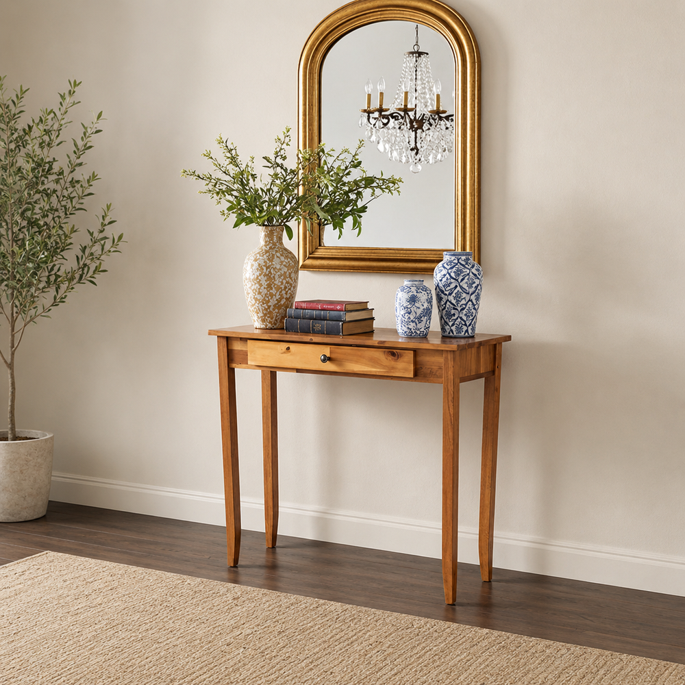 Sky Rise Decor solid teak wood console table