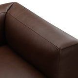 Premium brown leather sofa by Sky Rise Decor