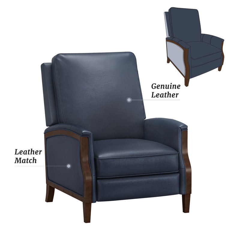Stylish reading chairs with teak wood frame and blue fabric