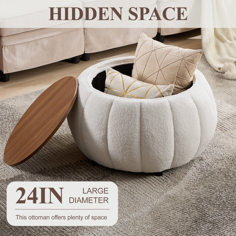 Contemporary round coffee table and ottoman furniture