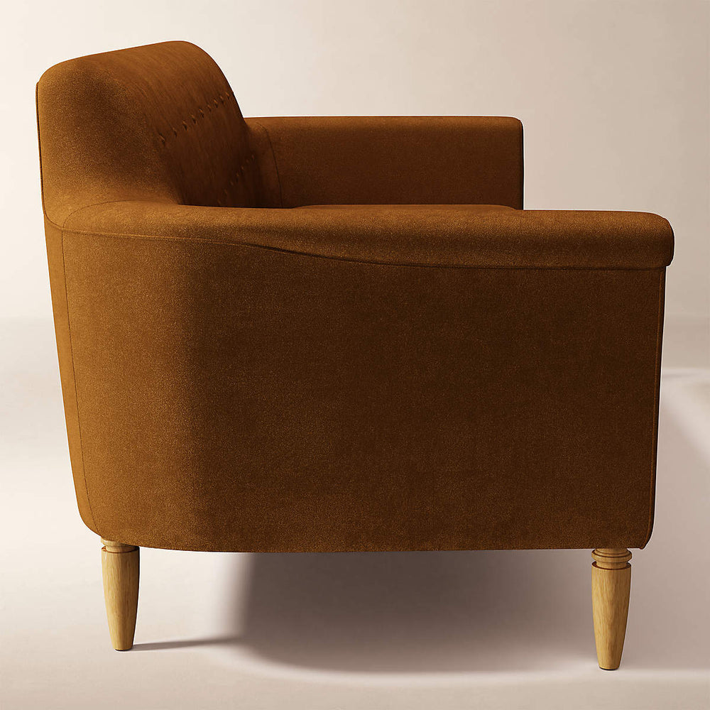 Comfortable modern sofa crafted from solid teak wood