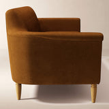 Comfortable modern sofa crafted from solid teak wood