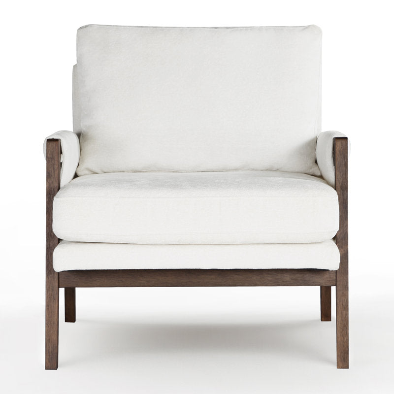 modern teak wood lounge armchair for living room