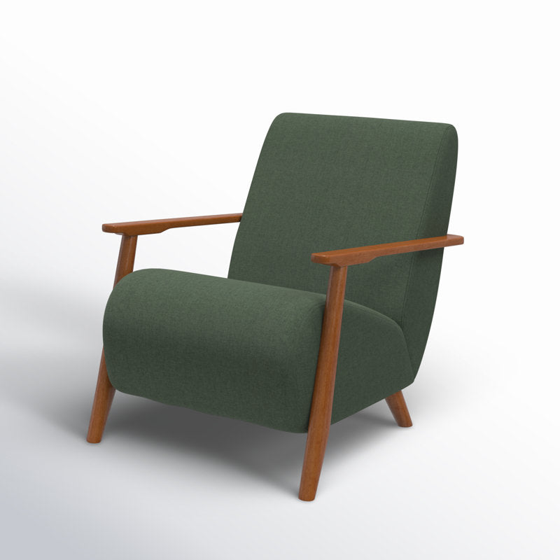 Mid-century teak wood accent chair for living room