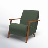 Mid-century teak wood accent chair for living room