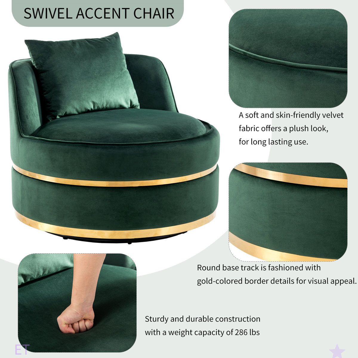 Modern living room chair with elegant finish
