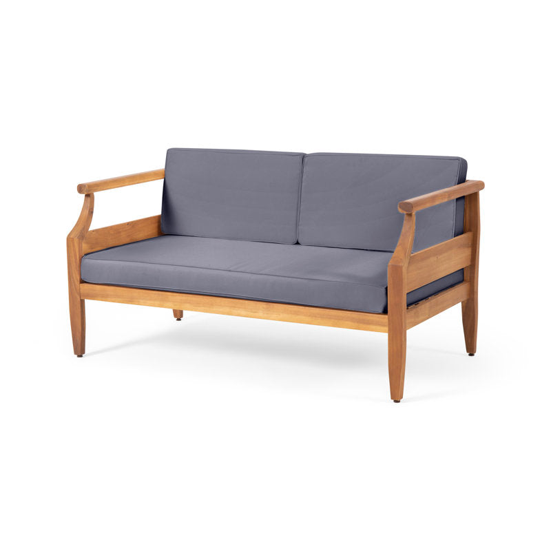 Premium Teak Wood Sofa Set – Solid Wood Living Room Sofa 2+1+1 Seater +1 Center table