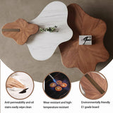 Premium teak wood coffee table set for home décor