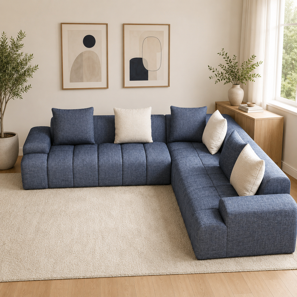 Comfortable L shape sofa with premium upholstery