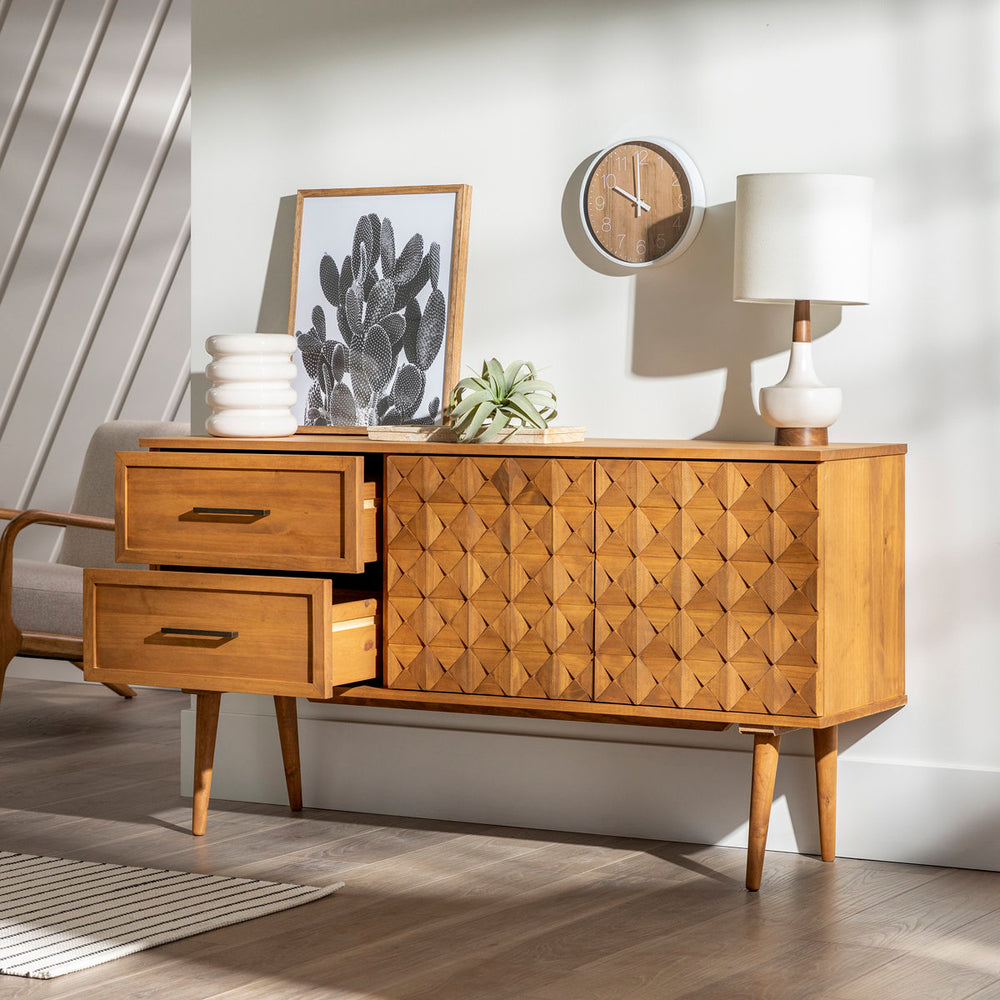 Elegant mid century modern wooden storage cabinet