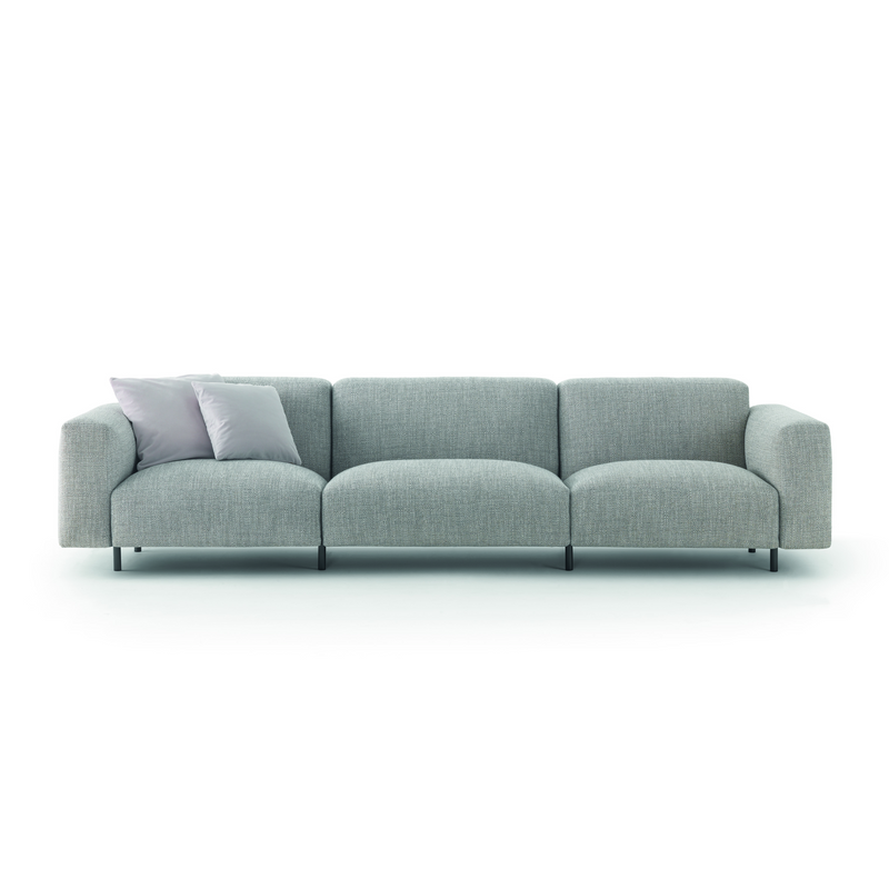 Comfortable 3-seater beige couch