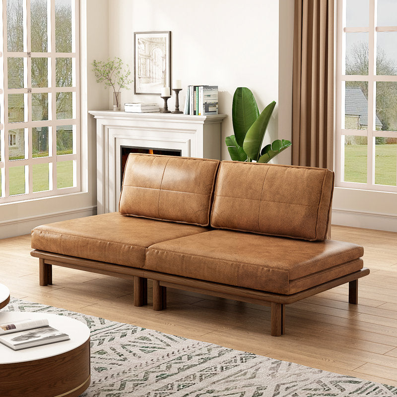 Contemporary teak wood modular sofa bed furniture