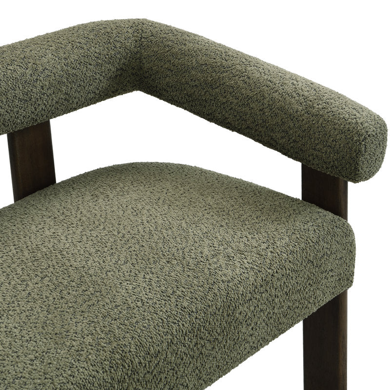 Luxury Teak Wood Bouclé Sofa Set – 2 Seater & 3 Seater Modern Designer Couch